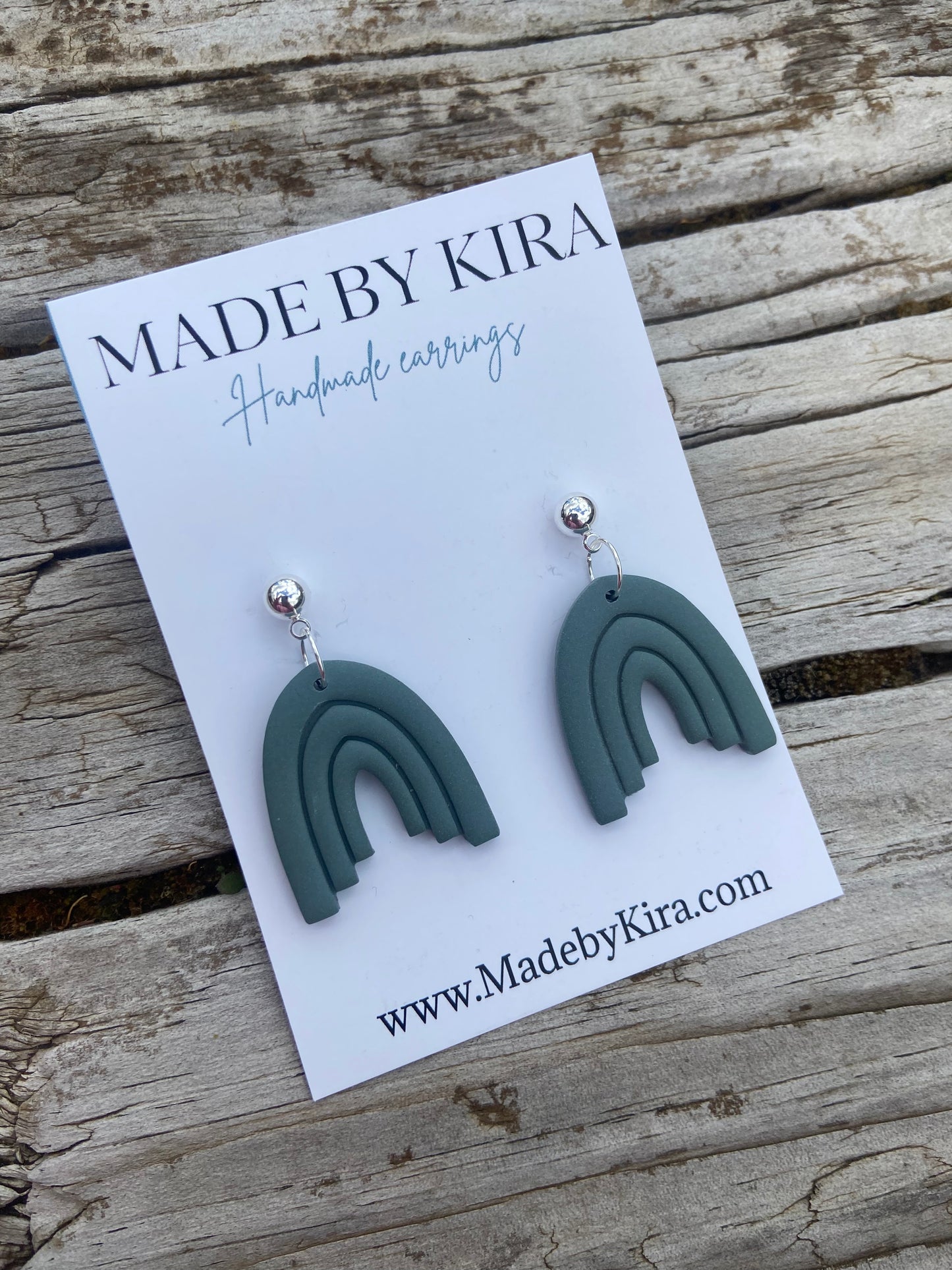 Khaki Rainbow Arch dangles