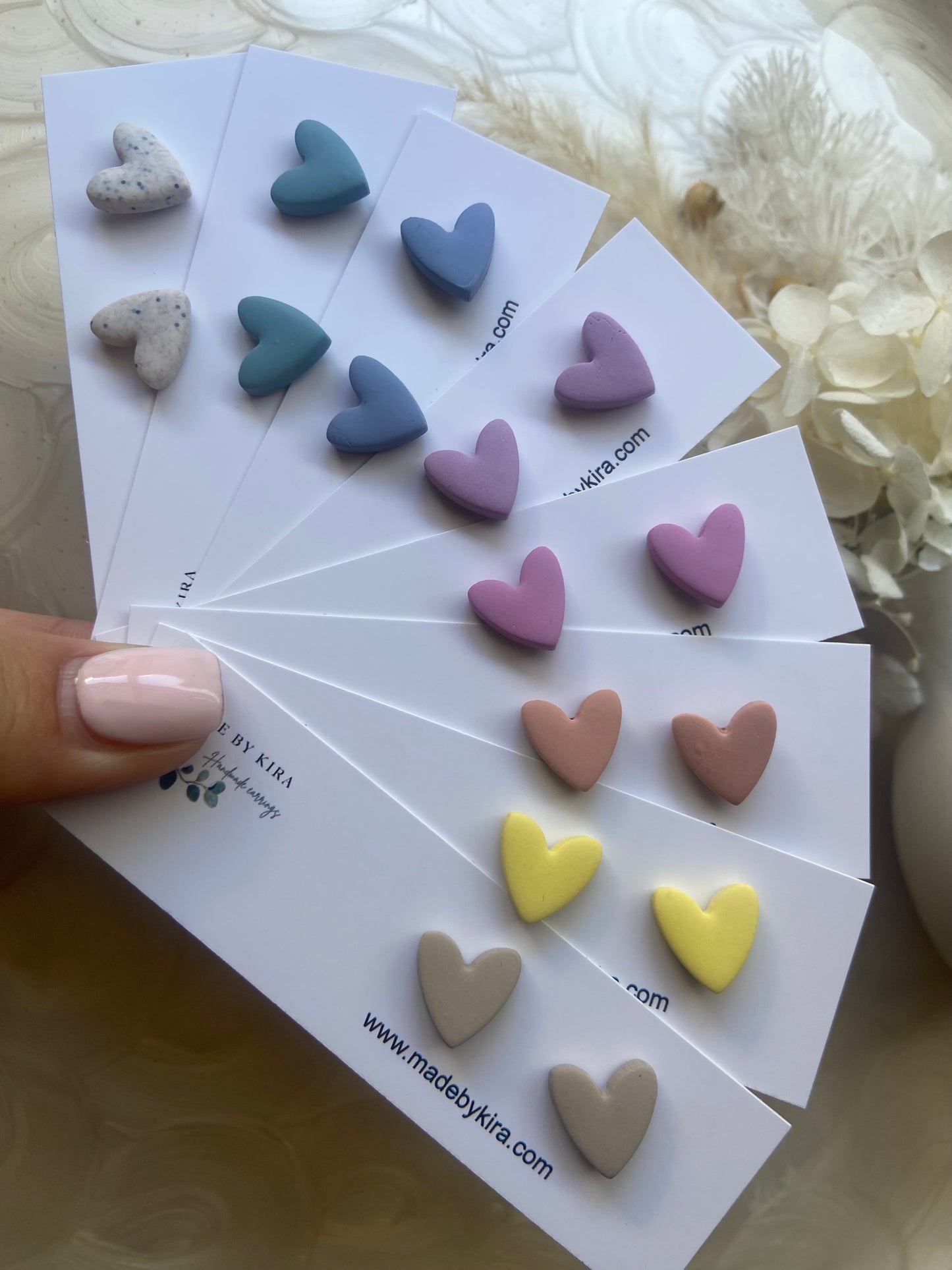 Small heart studs
