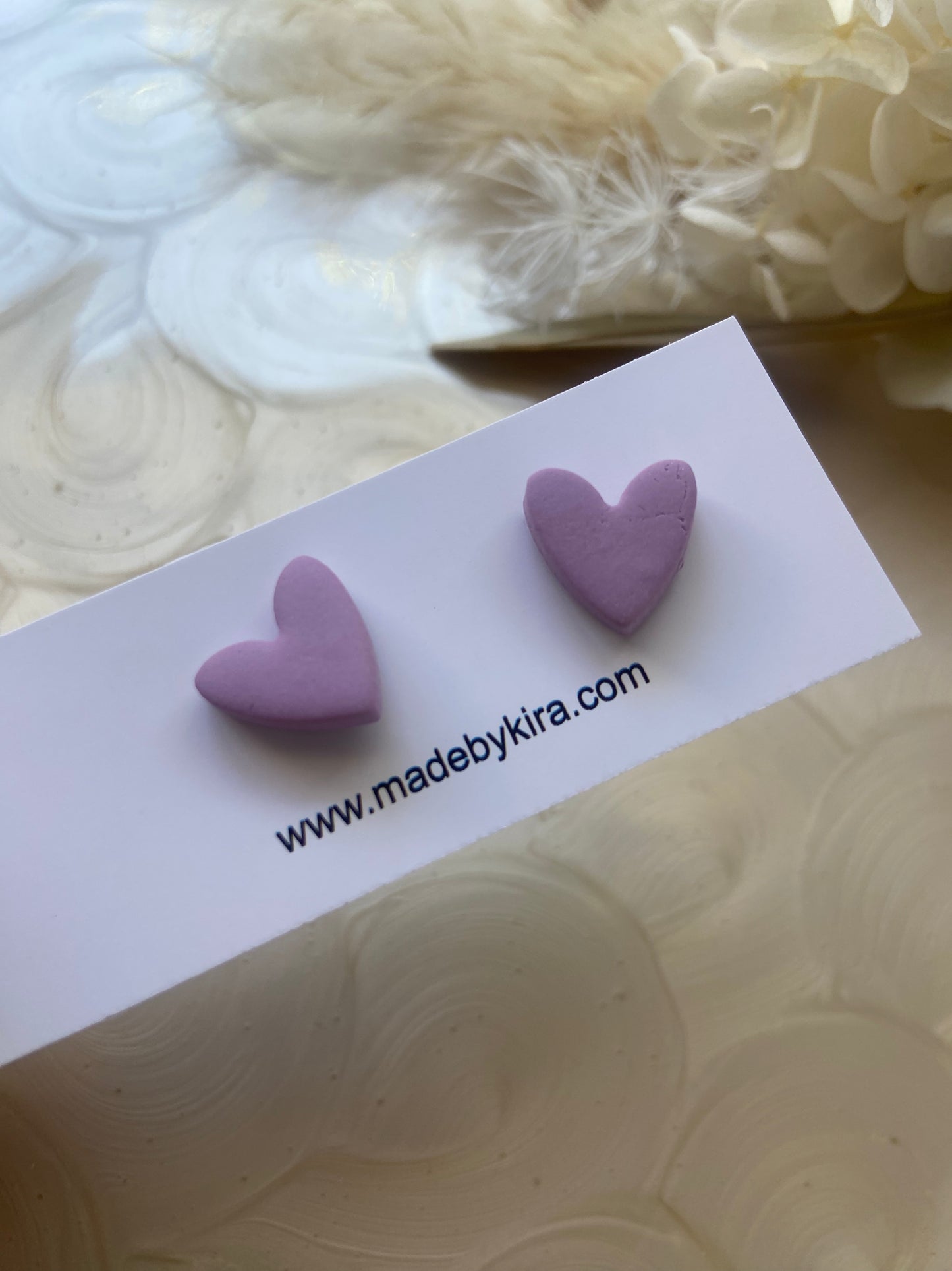 Small heart studs