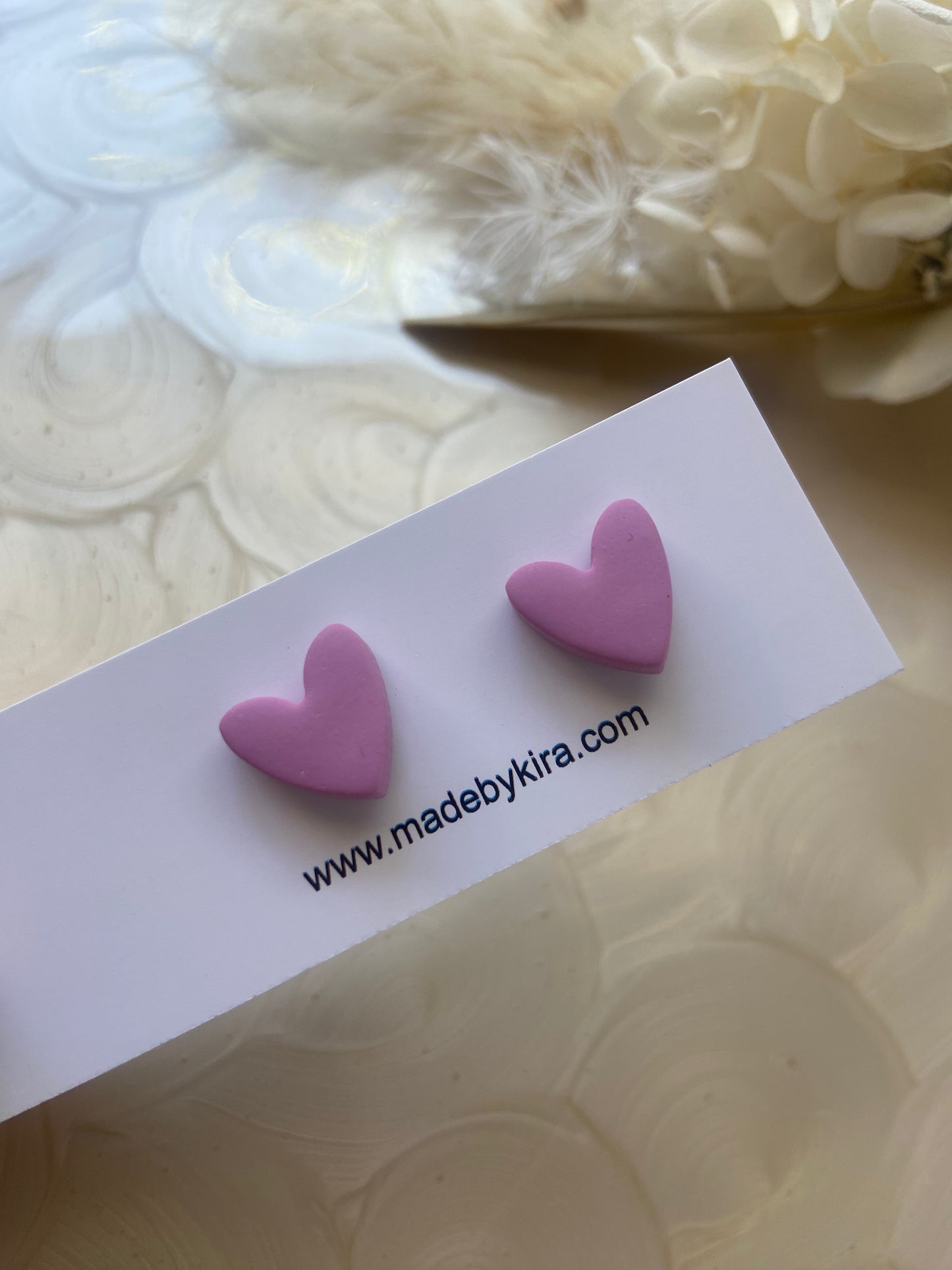 Small heart studs