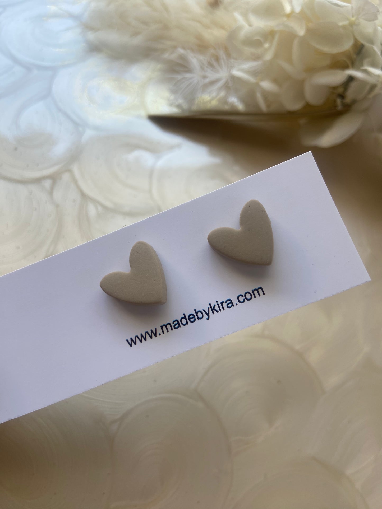 Small heart studs
