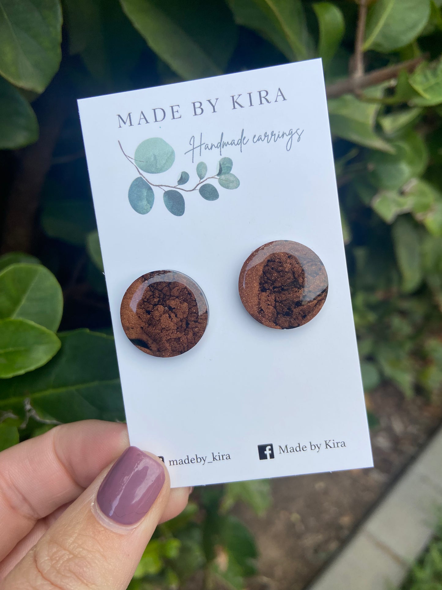 Autumn swirl studs