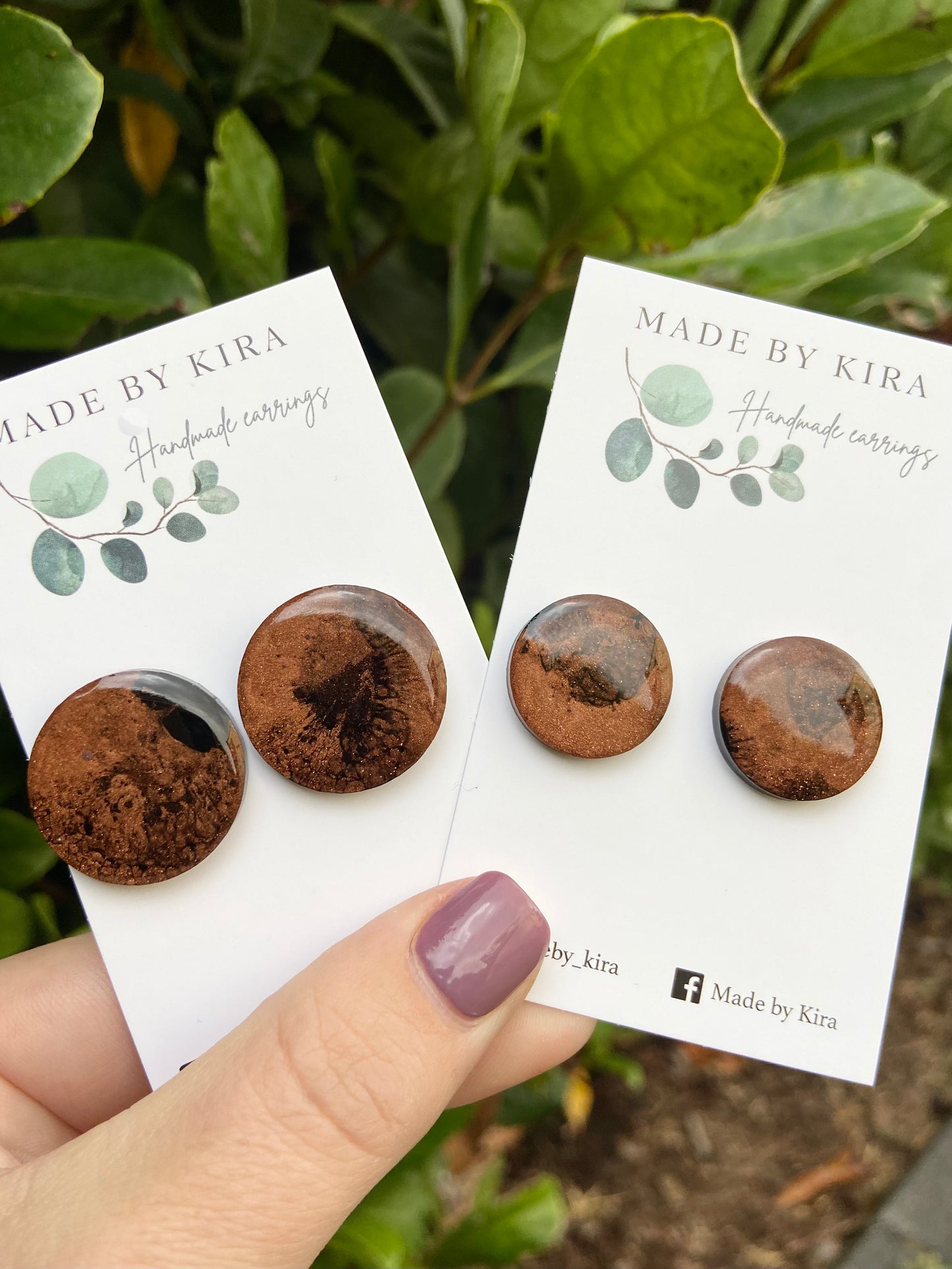 Autumn swirl studs