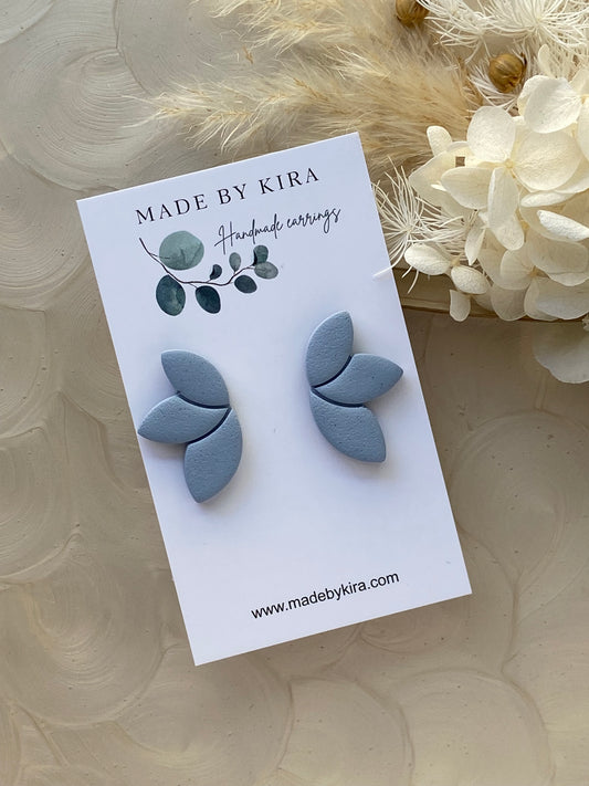Petal studs- pale blue