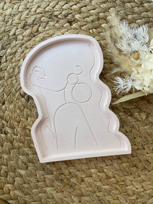 Lady jewellery tray- pale soft pink