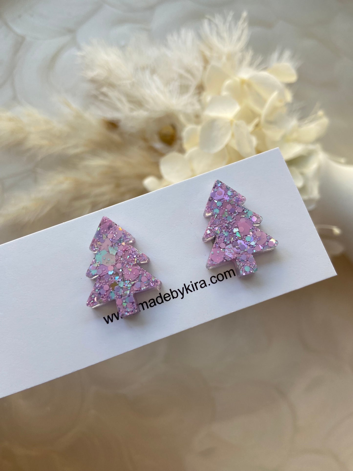 Cool pastel tree studs