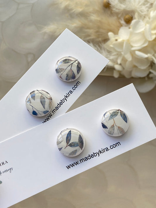 Blue leaves 15mm studs