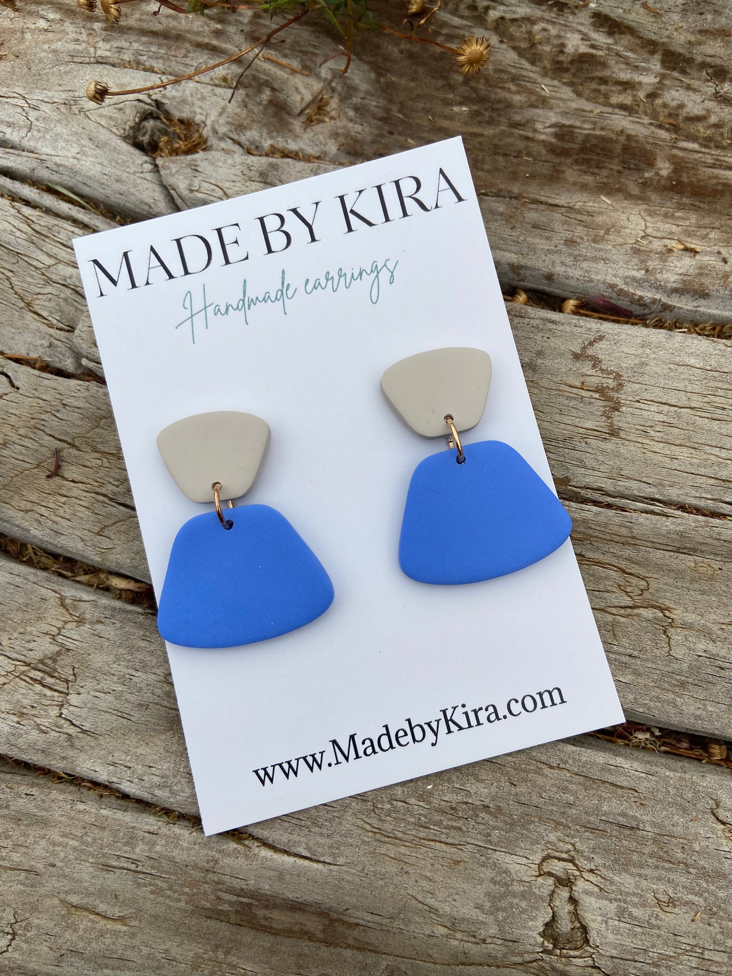 Two tone dangles- blue