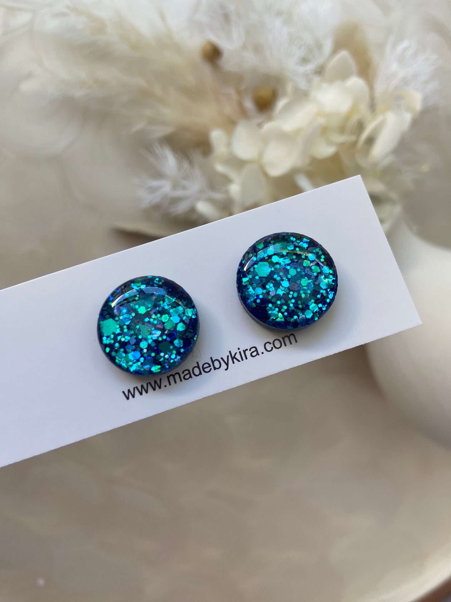 Ice blue studs- small