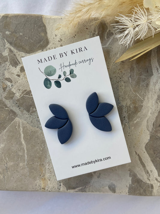 Petal studs- navy