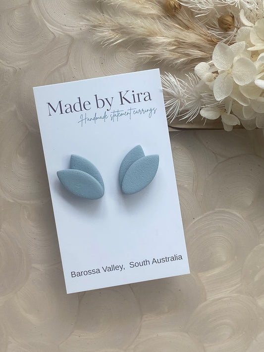 FLEUR STUDS- seafoam