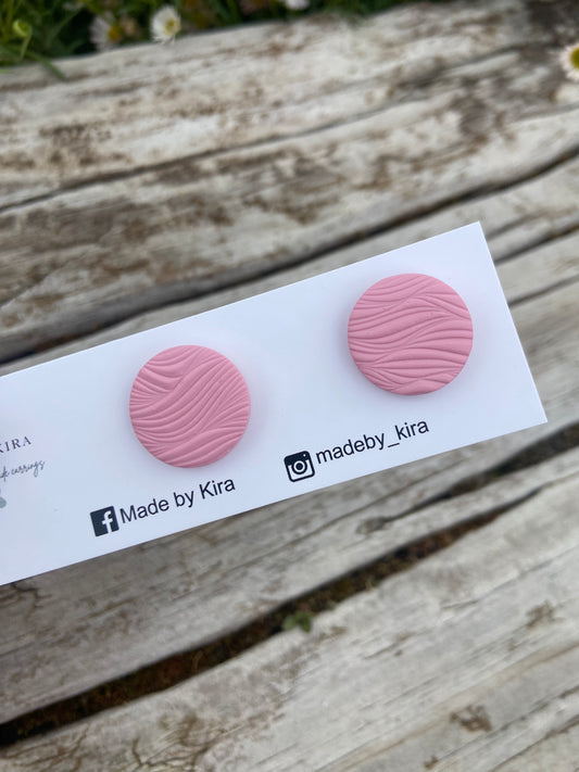 Pink wave studs- 16mm