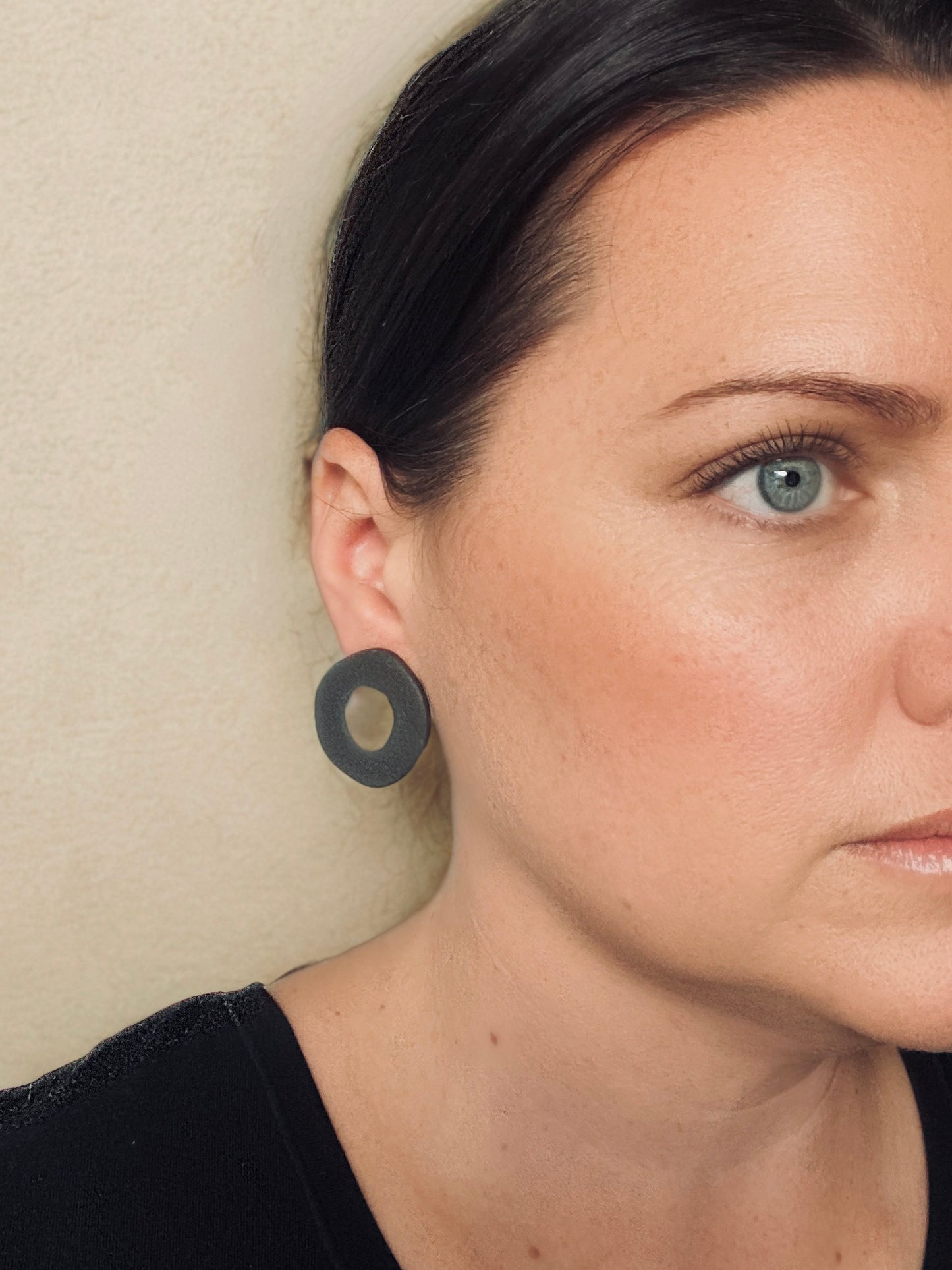 ORGANIC RING STUDS- rose