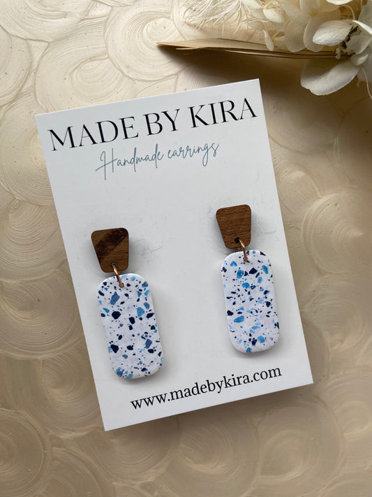 BLUE TERRAZZO DANGLES