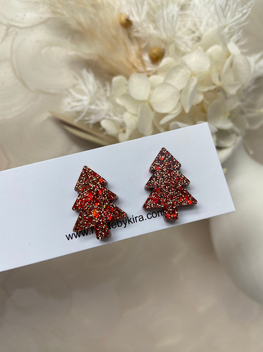 Red and gold tree studs