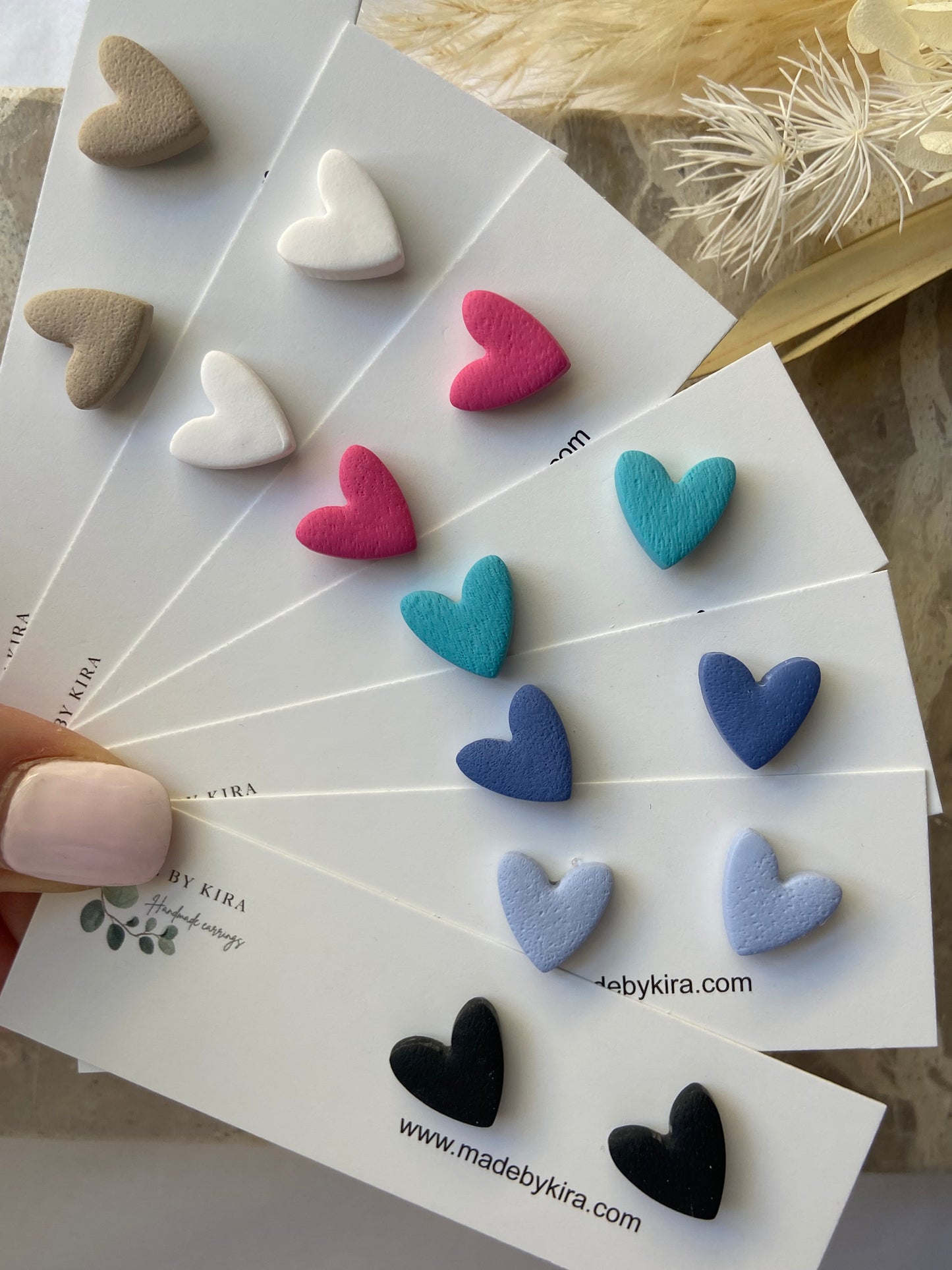 Small heart studs