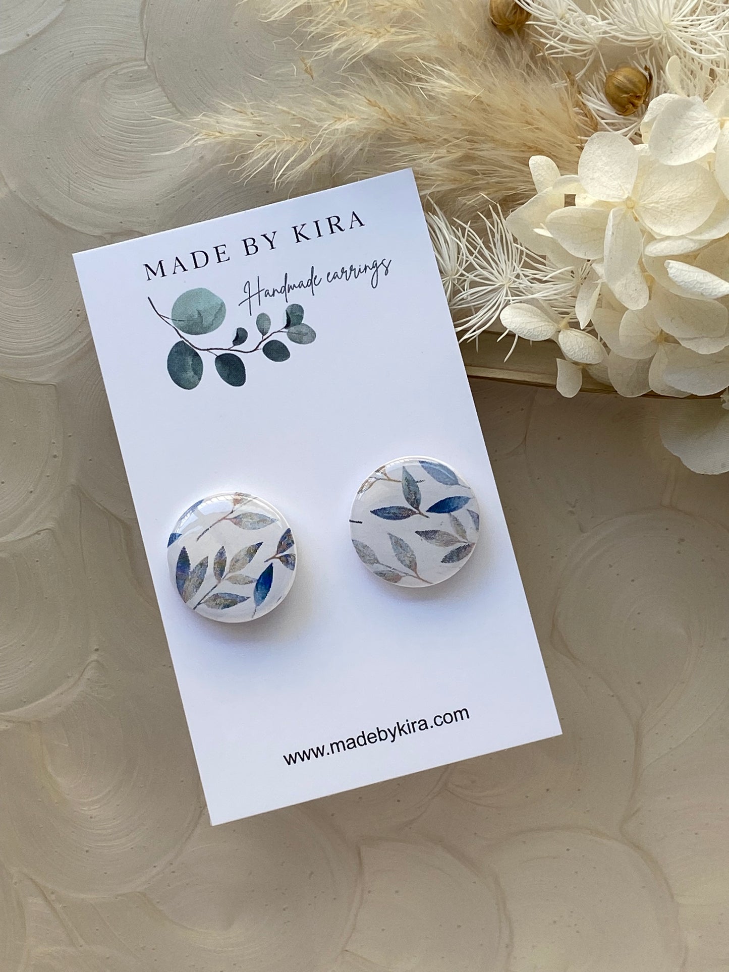 Blue leaves 20mm studs