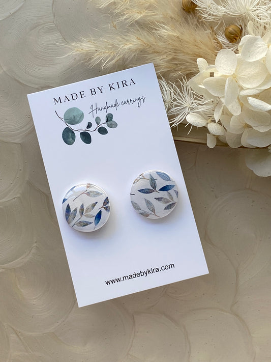 Blue leaves 20mm studs