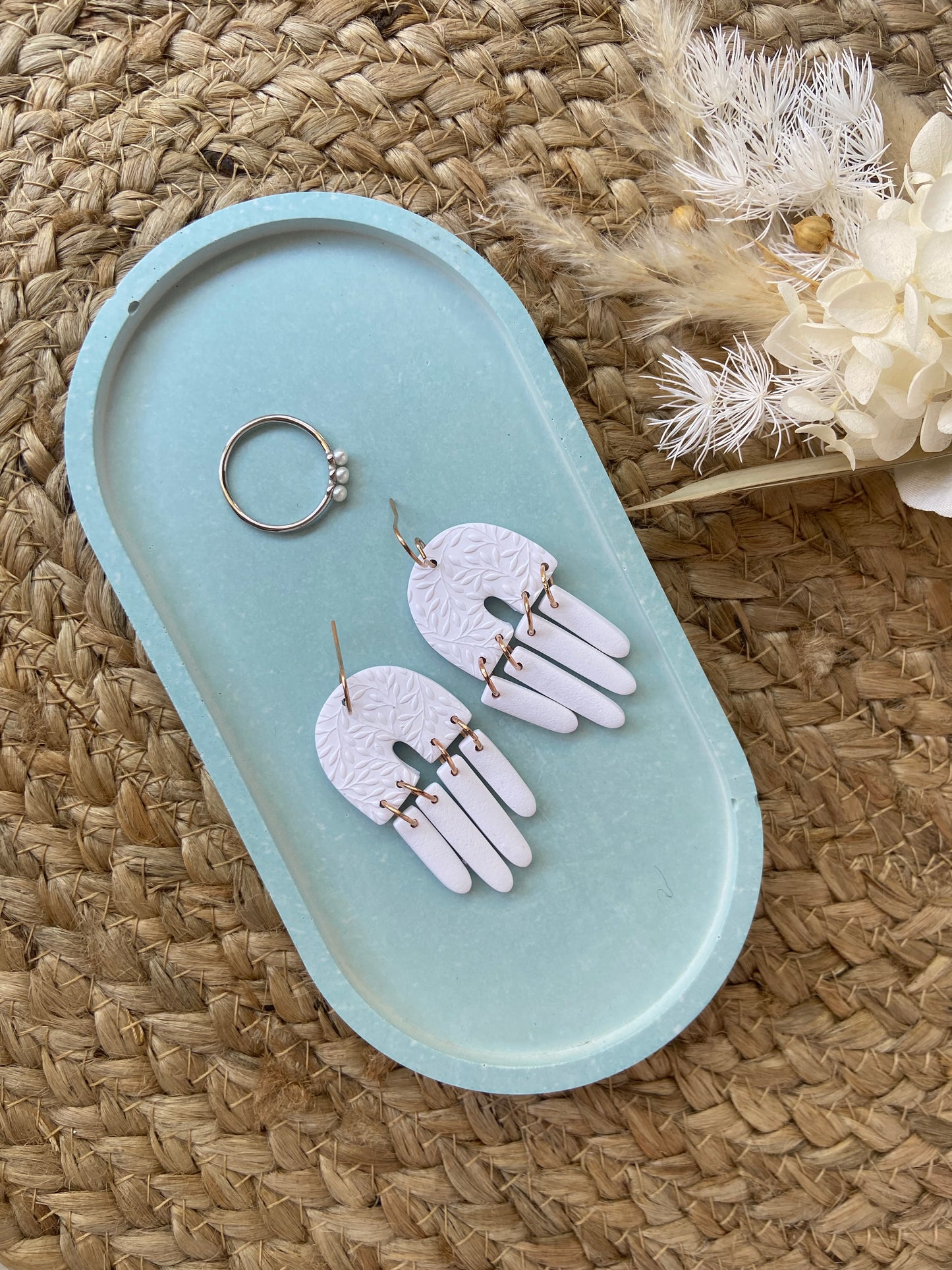 Rounded rectangular jewellery tray- ocean