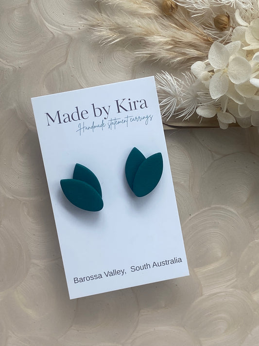 FLEUR STUDS- forest