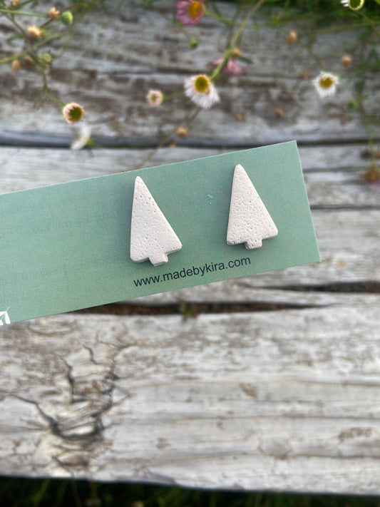 Textured tree studs- natural