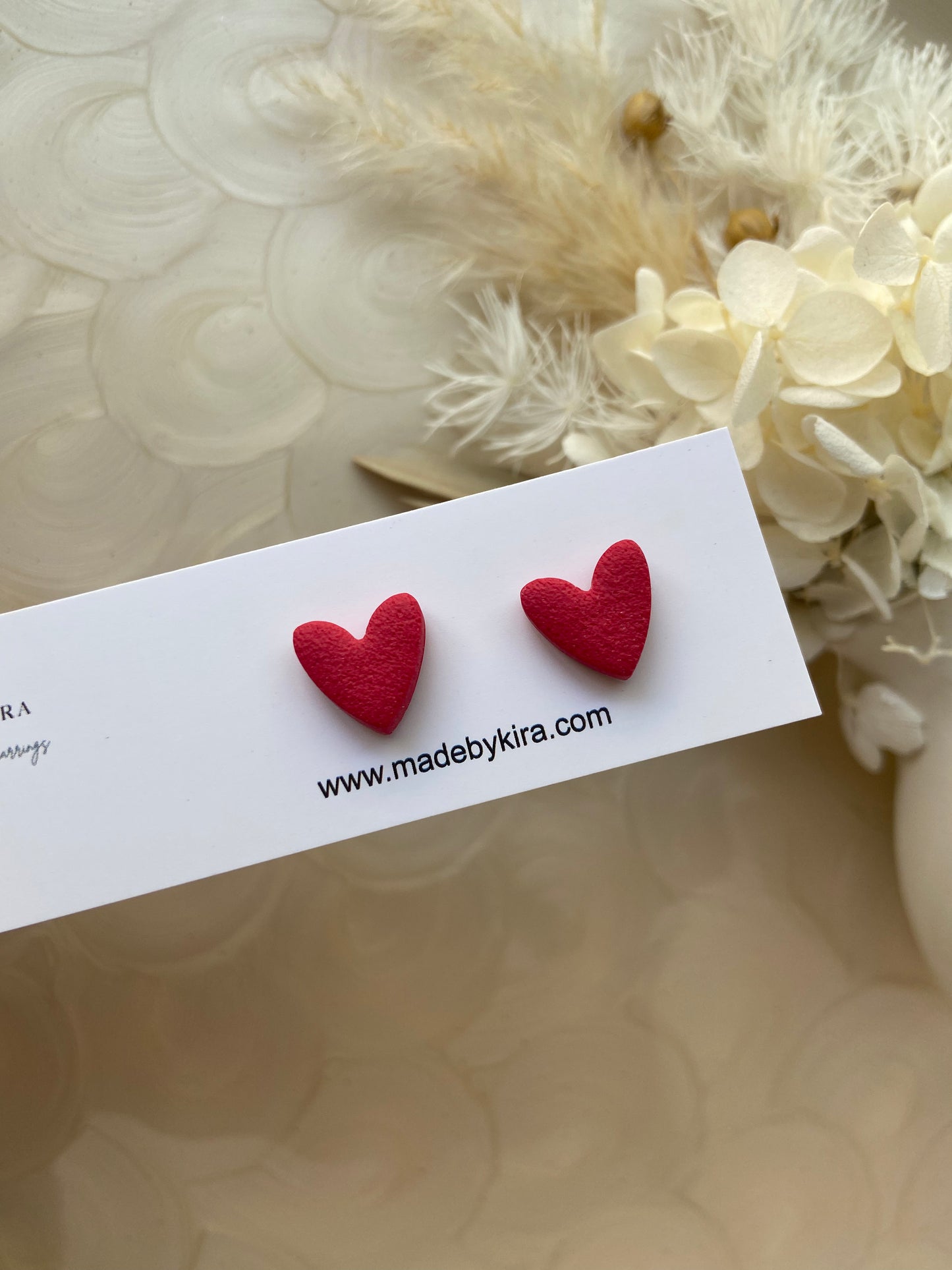 Small heart studs